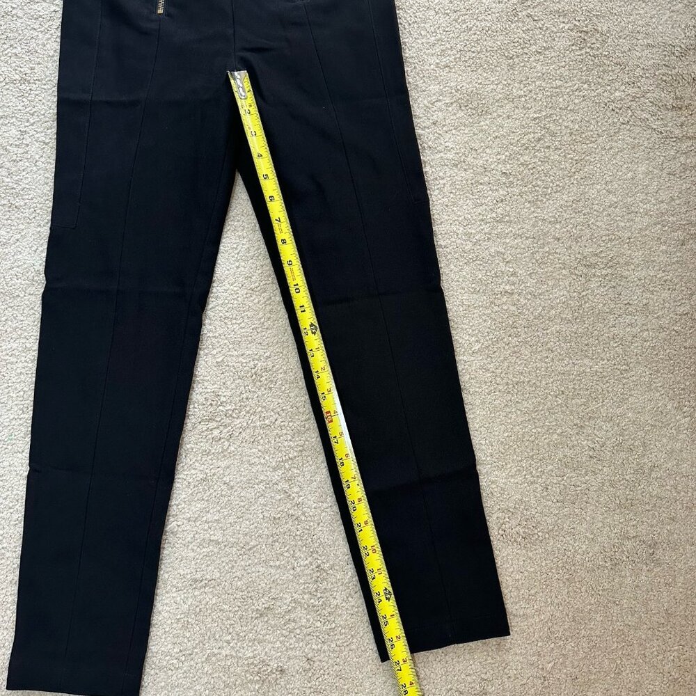 J Brand Pants Women’s 2 Black Skinny Ankle Wool Blend Pants With Gold Zippers - Picture 3 of 11